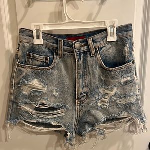 Signature denim shorts